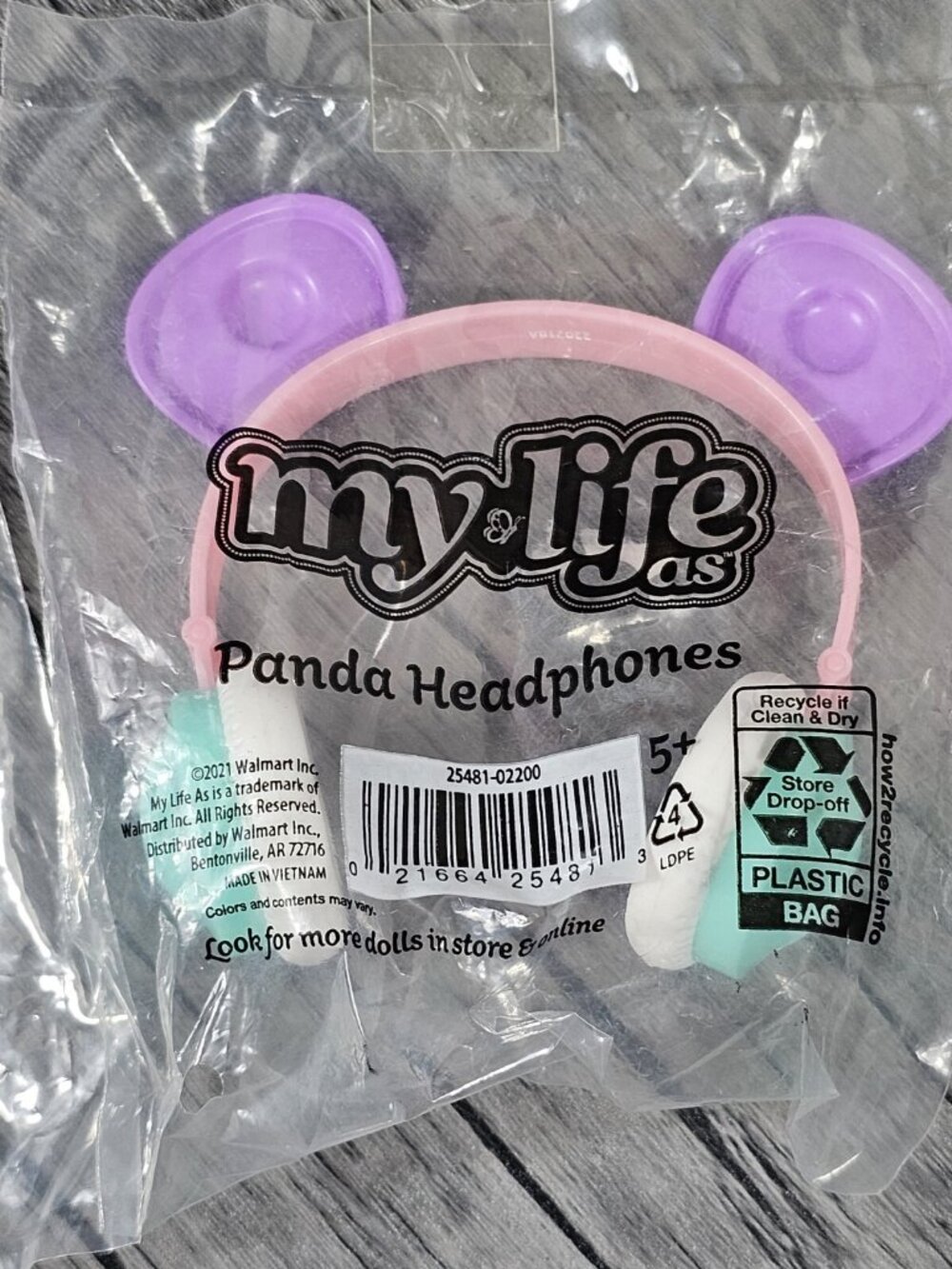 MY LIFE Doll Panda Headphones And Phone Ear Bud With Case NIB Accessories - Picture 4 of 5